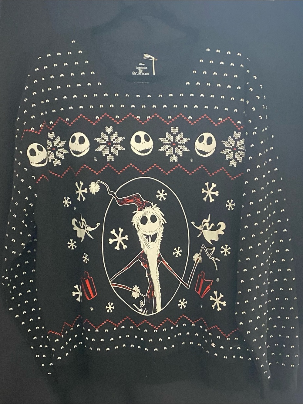 The Nightmare Before Christmas Jack Skellington Holiday Sweater - Black